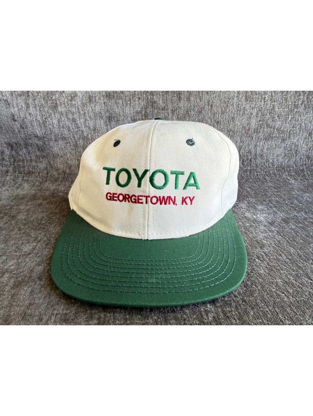 Vintage Toyota Georgetown KY Snapback Hat Cap Made in USA Embroidered White